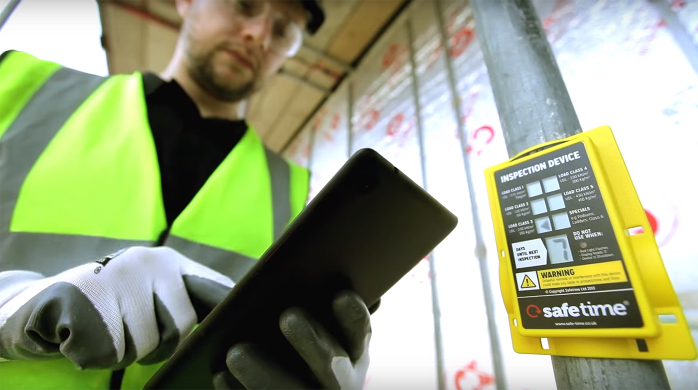 image of inspection device used to meet scaffolding regulations