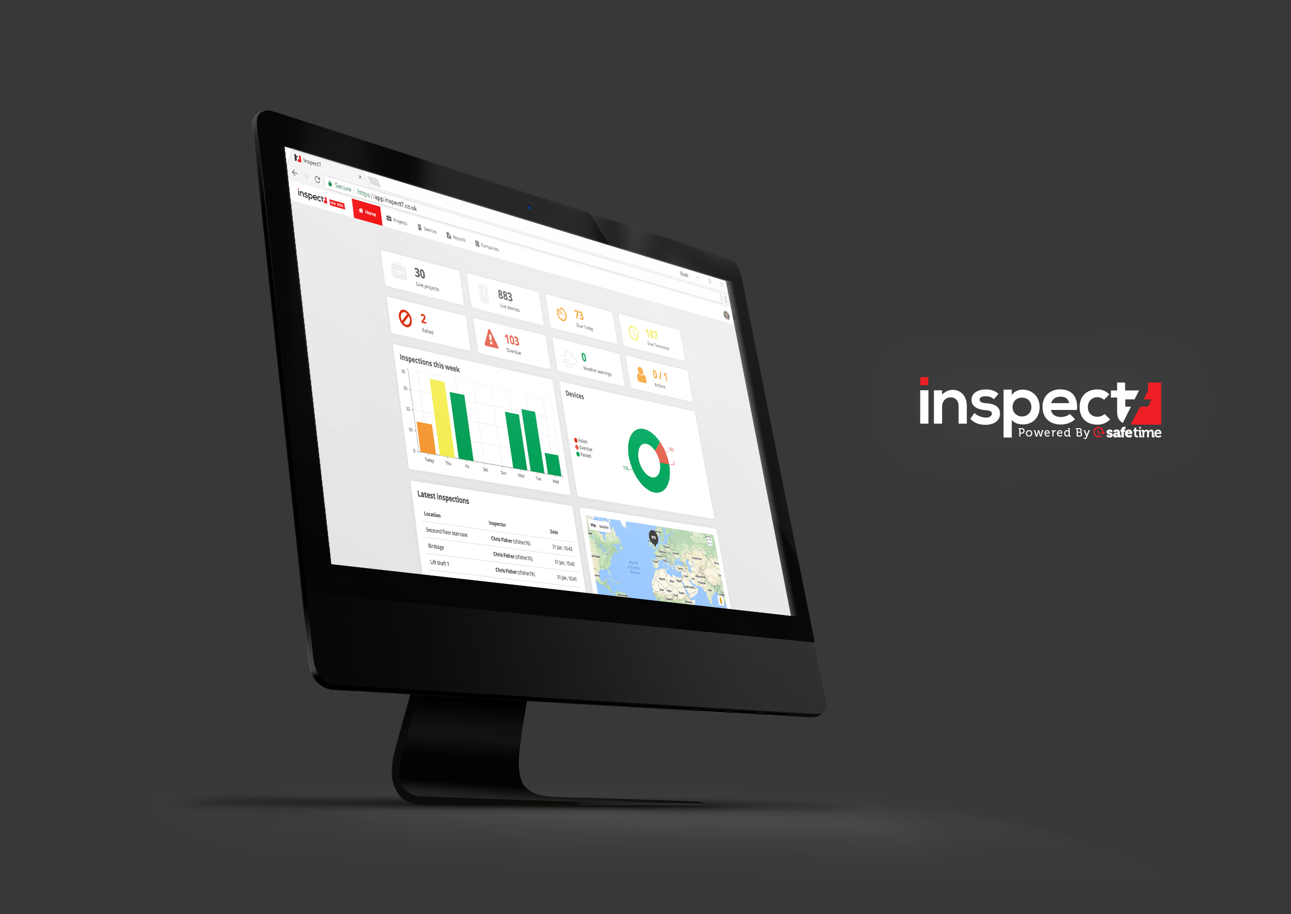 promo image of the inspect7 portal dashboard