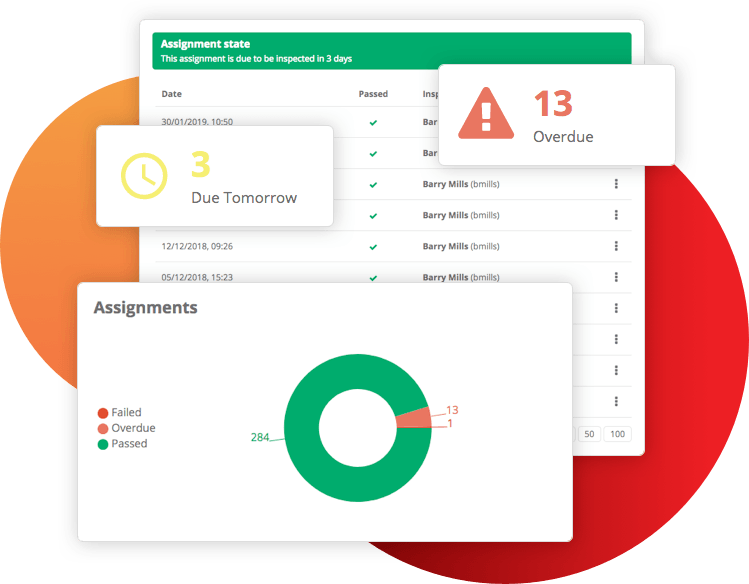 Elements of our Inspect7 online portal