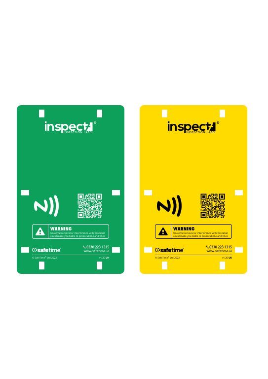 Inspect7 Labels Yellow & Green (Pack of 30)