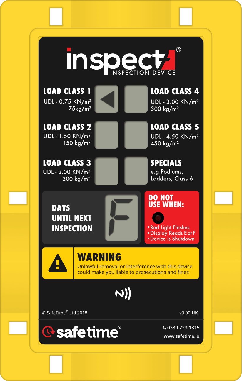 Inspect7 Digital device flashing with F for failed inspection