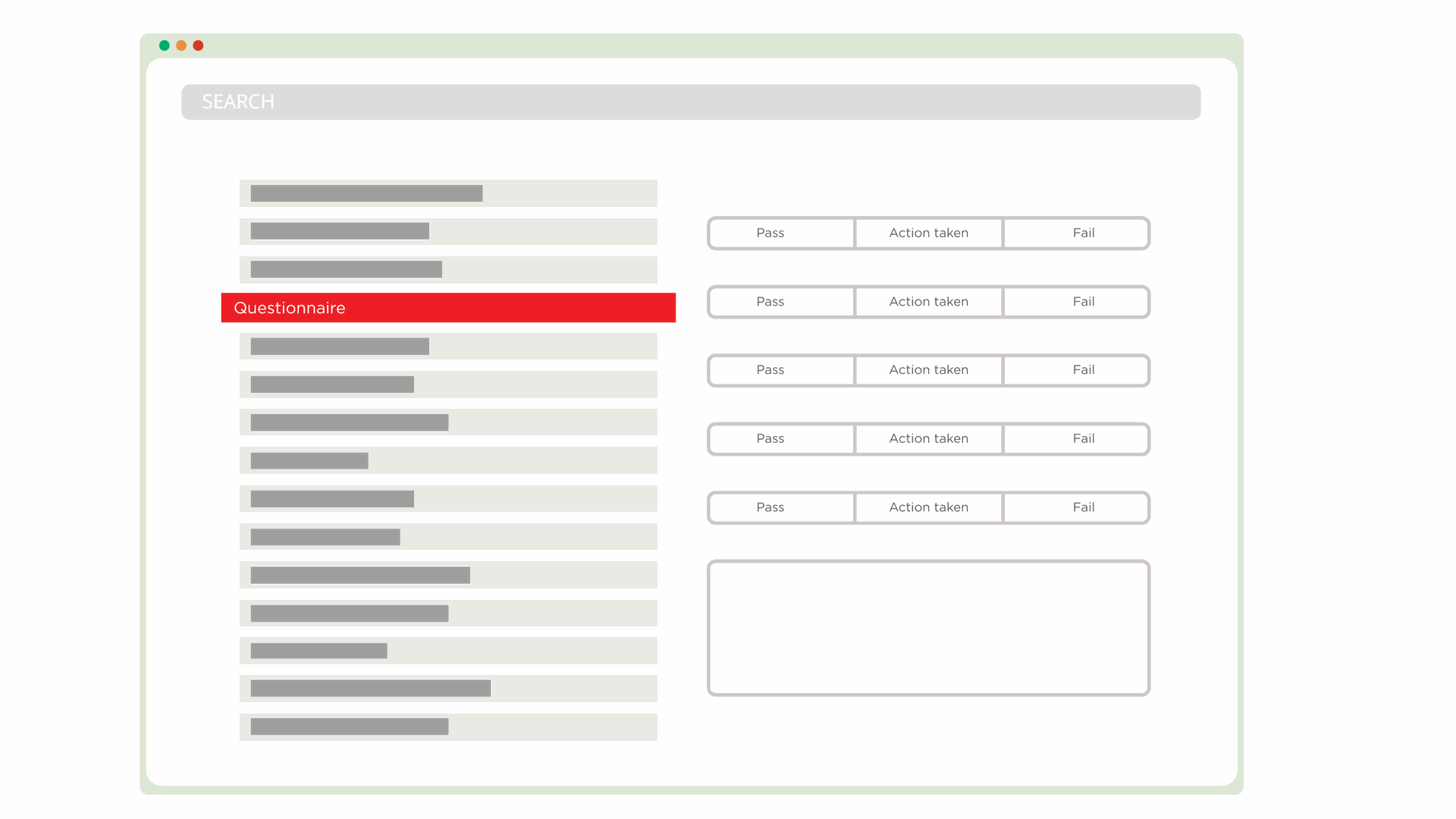 Graphic of a repository of questionnaires