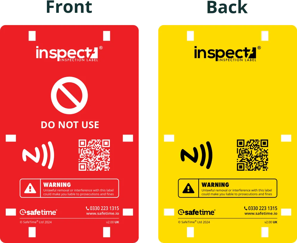 Inspect7 Labels (Red & Yellow, Pack of 10)